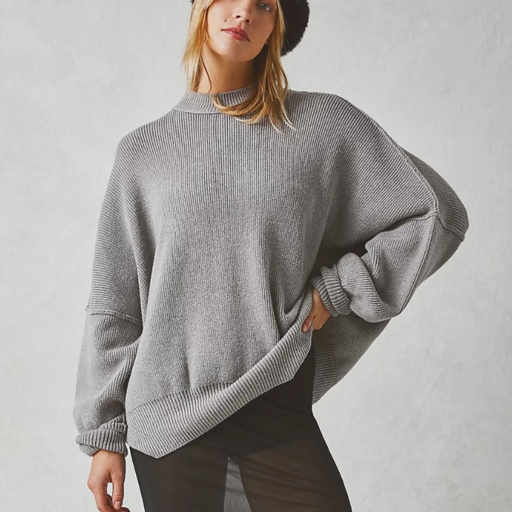 Free People Easy Street Tunic in Heather Grey